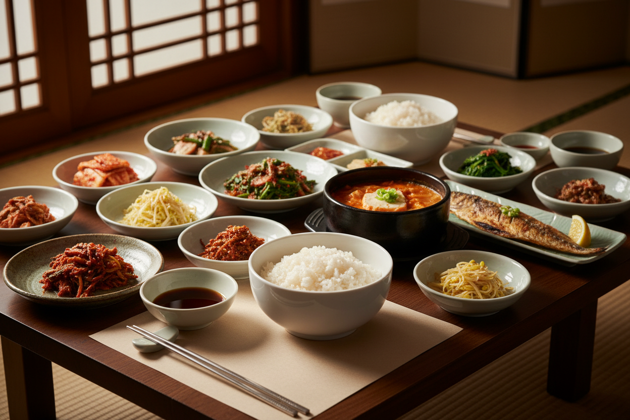 The Korean Dining Table: Why Every Dish Has a Specific Spot