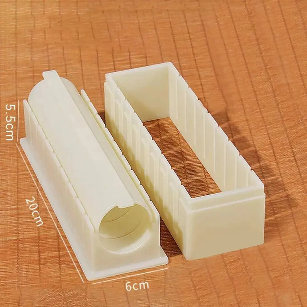 Sushi Maker Equipment Kit Plastic Kimbap Sushi Rolls Mold Round Square Heart-shaped Sushi Making Tools Cake Roll Mold