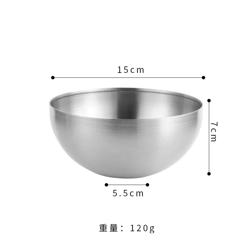 Korean golden salad bowl stainless steel Korea cold noodle bowl household large fruit bowl snail powder bowl creative tableware