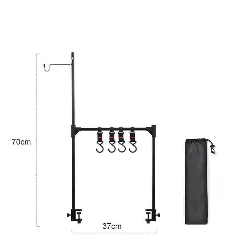 New Camping Shelf IGT Lantern Stand Picnic Tableware Hanging Racks Portable Detachable Aluminium Alloy Light Hangers Stand