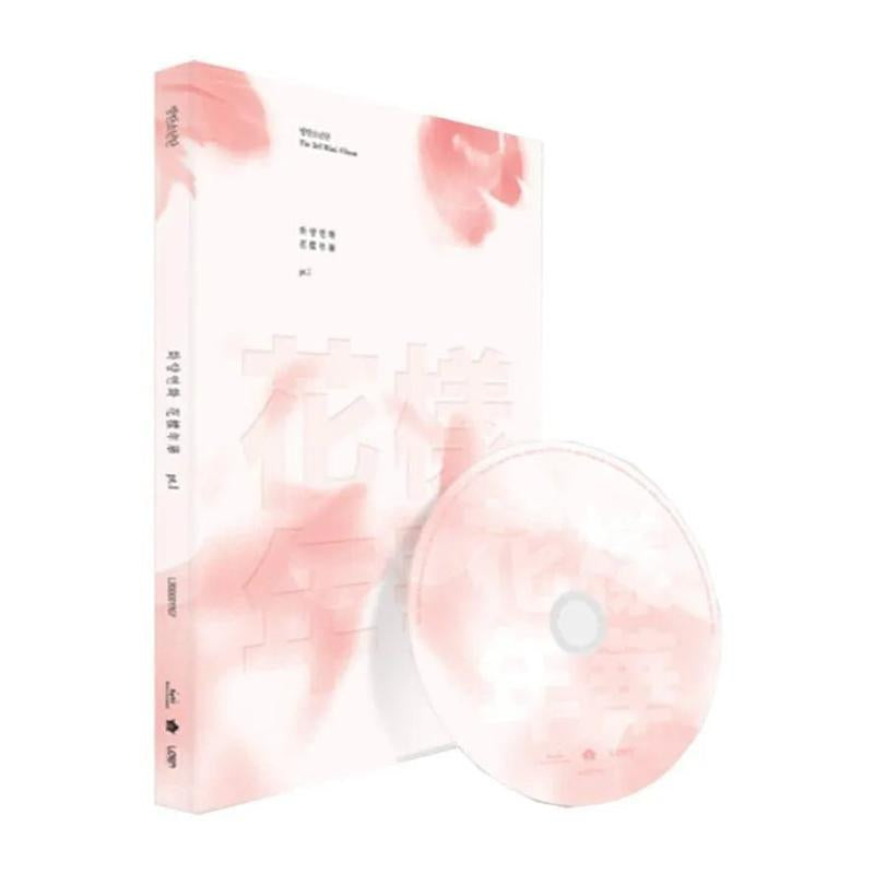 BTS Official 3rd Mini Album/EP - The Most Beautiful Moment In Life pt.1 (Pink/White Version) Card + CD Bundle, 120 Pages Photobook, 1 Random Card, 9 Songs Including "I NEED U" & "Hold Me Tight" Tracks