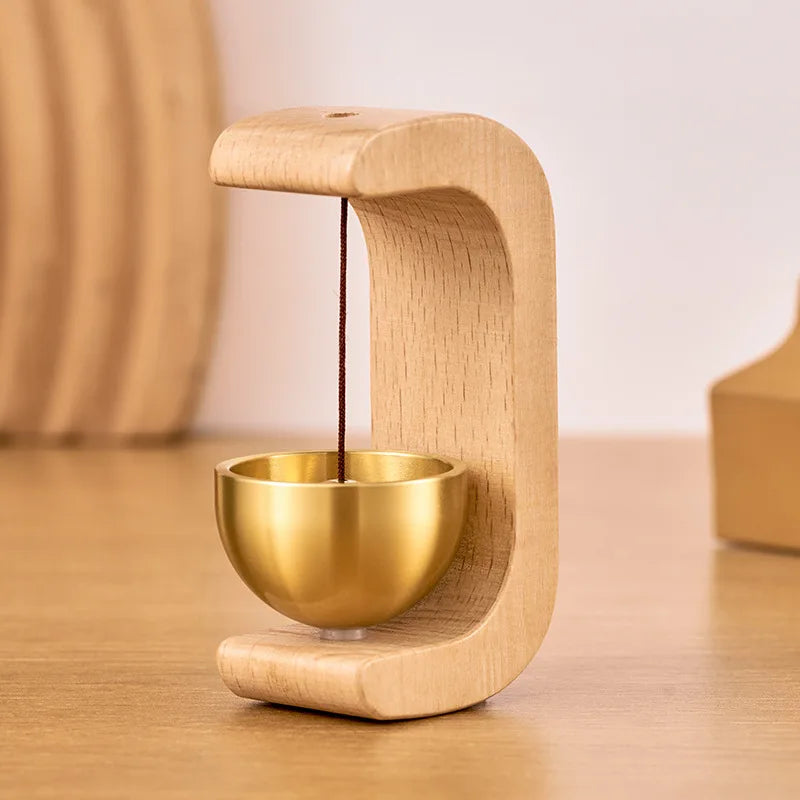 Dopamine Wind-bell Magnetic Inhalation Home Wind-bell Beech Car Into The Door To Remind The Bell Copper Bell Walnut Copper Gift